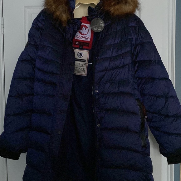 NWT Women’s Plus Size Navy Blue Winter Coat - Picture 6 of 7